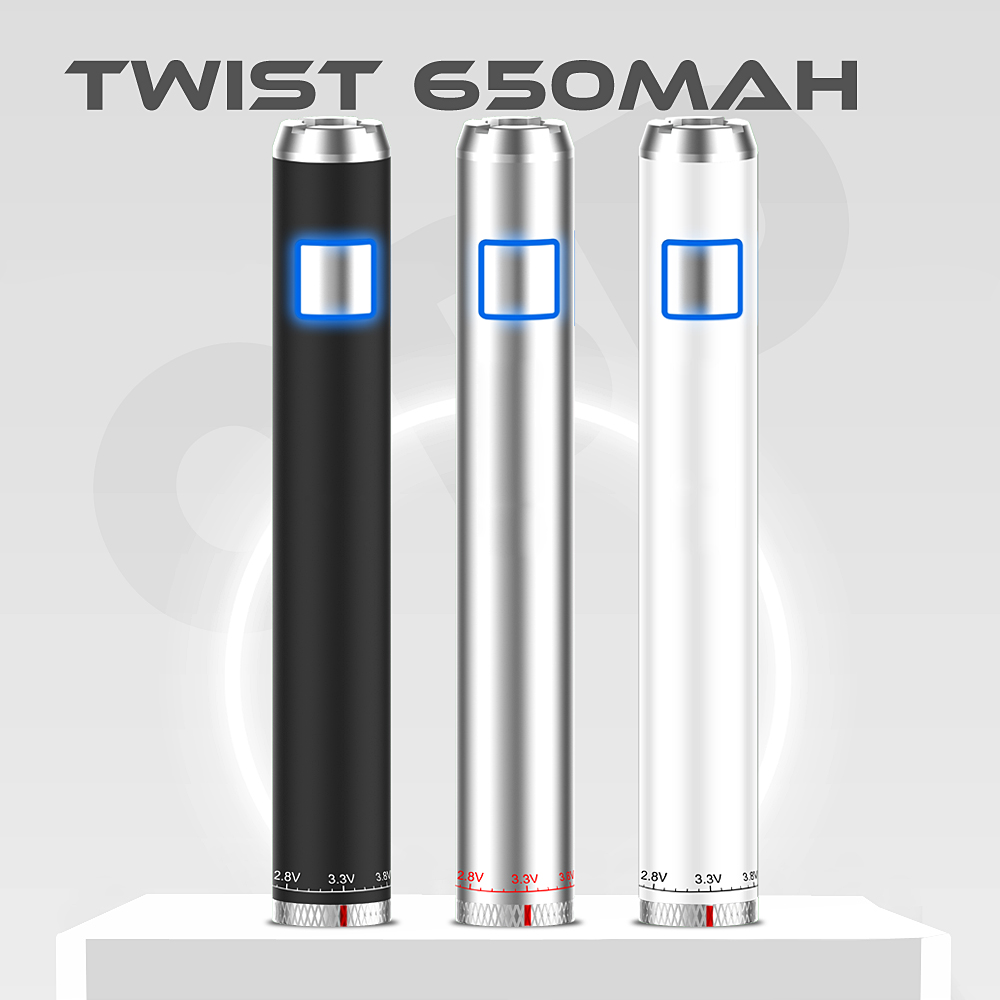 C10 Twist 650mAh Preheat 510 Battery Vape Pen Rechargeable