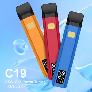 C19 Step Control Preheat Cannabis Postless Vape with Precision Power Display 1.0mL/2.0mL